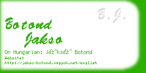 botond jakso business card